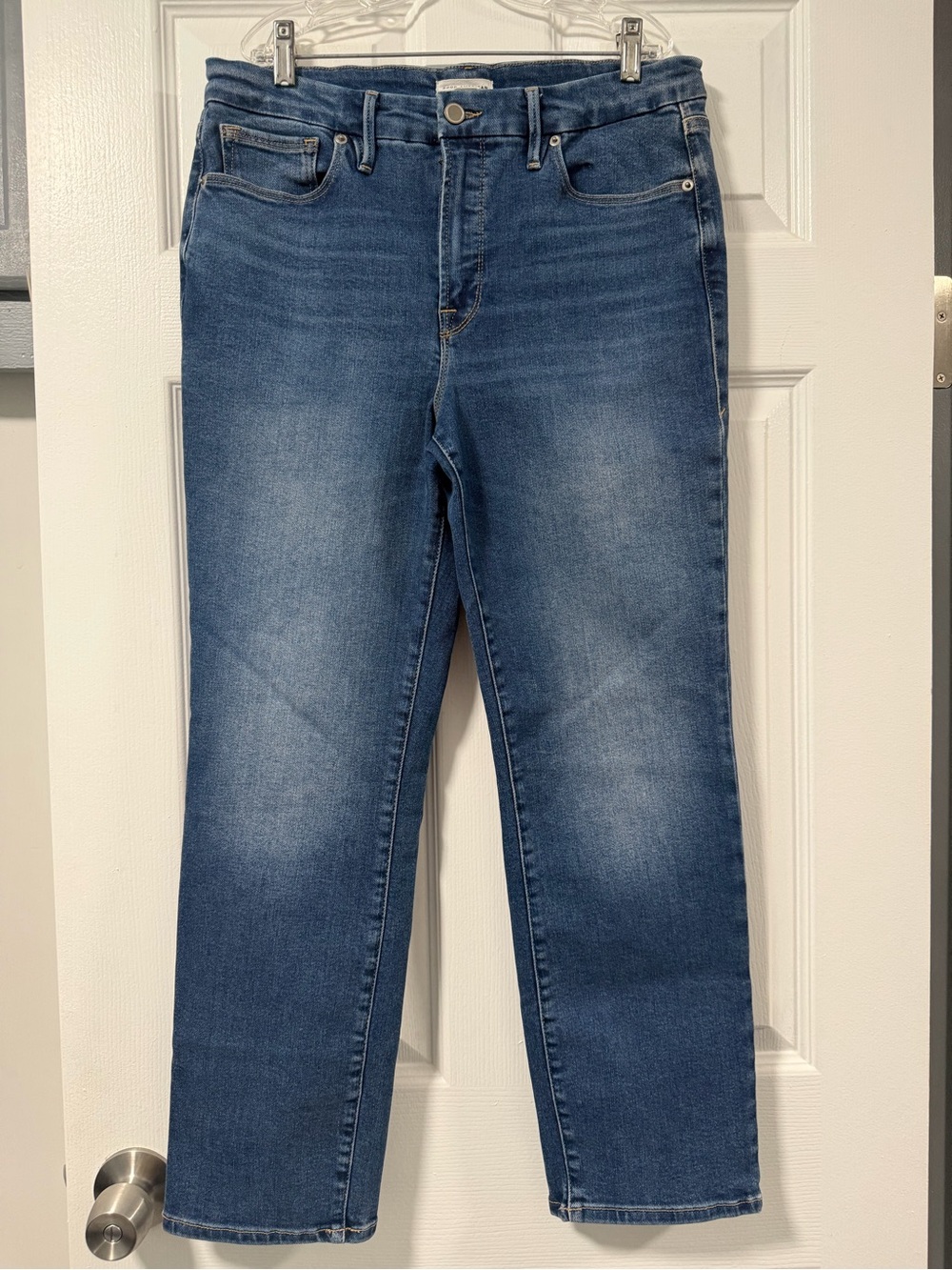 Good American Good Legs Straight Jeans Women’s 10/30 Indigo271 NWOT